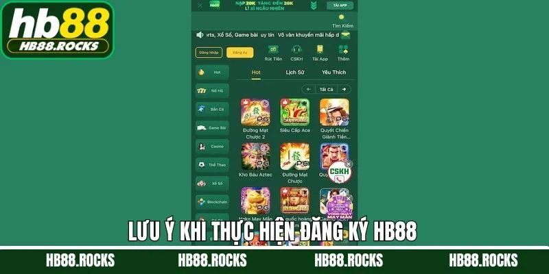 Lưu ý quan trọng cần nắm rõ khi đăng ký tài khoản HB88
