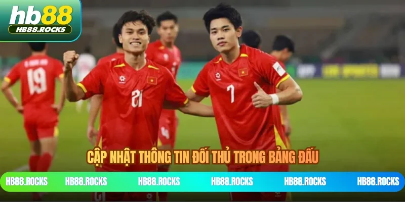 Cập nhật thông tin đối thủ trong bảng đấu