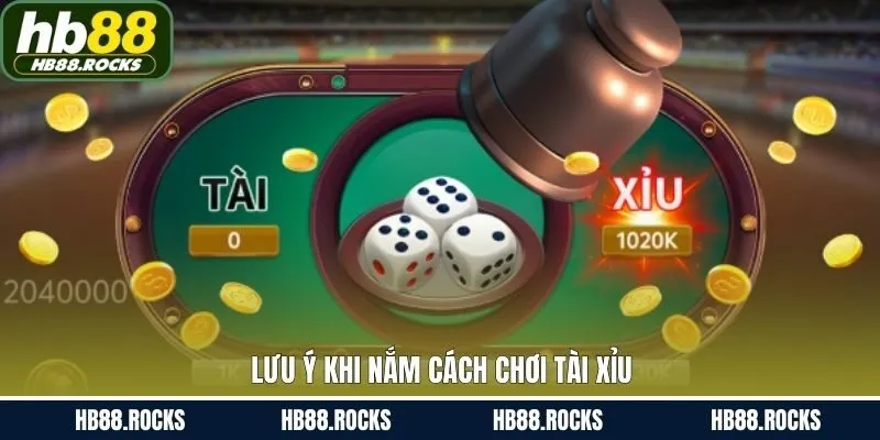 Những lưu ý khi áp dụng cách chơi tài xỉu